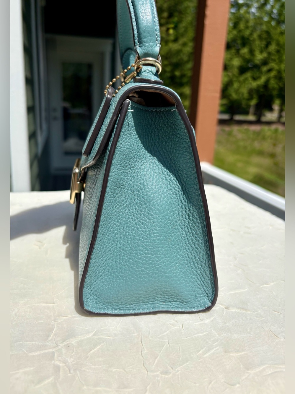 COACH Pepper Satchel In Marine CA234 - Picture 4 of 10
